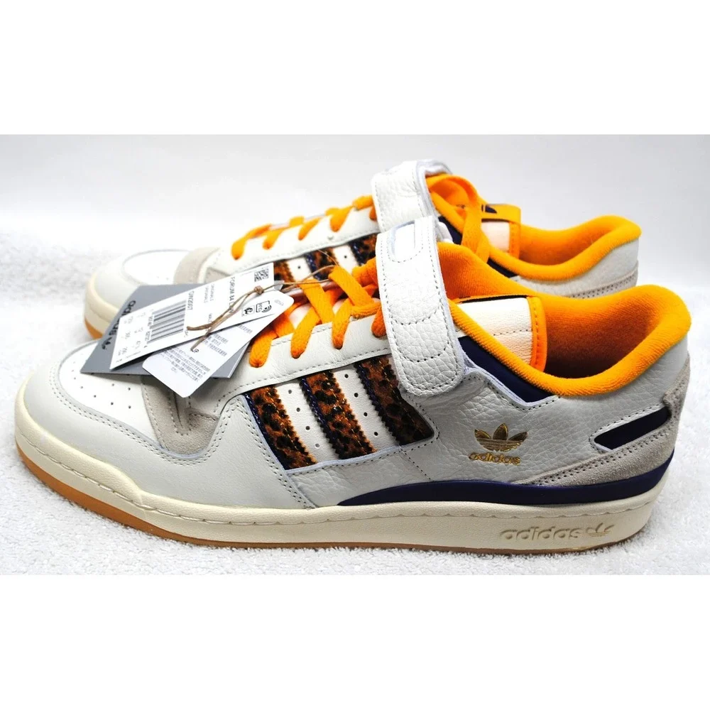 Adidas Mens Size 12.5 Forum 84 Low #GW2007 White Gold Sneaker Shoes New